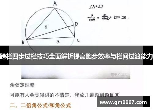 跨栏四步过栏技巧全面解析提高跑步效率与栏间过渡能力